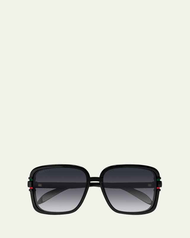 Oversized Square Injection Plastic Sunglasses